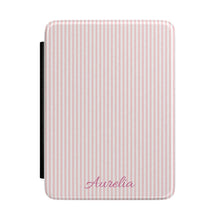 Pink Seersucker Kindle Case | Personalized Striped Paperwhite Cover