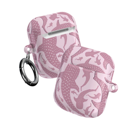 Pink whale shark AirPods case front and back detail