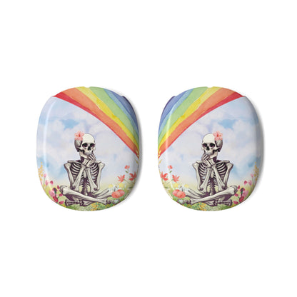The two Rainbow Skeleton AirPods Max shells shown separately