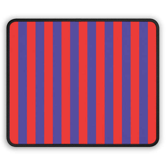 Red Cabana Stripe mouse mat in red and indigo vertical stripes