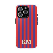 Red Cabana Stripe Personalized Tough Phone Case