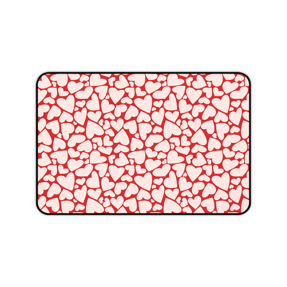 Red hearts desk mat 12 x 22 inch