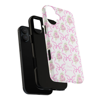 Rose Bows MagSafe phone case shown next to the phone