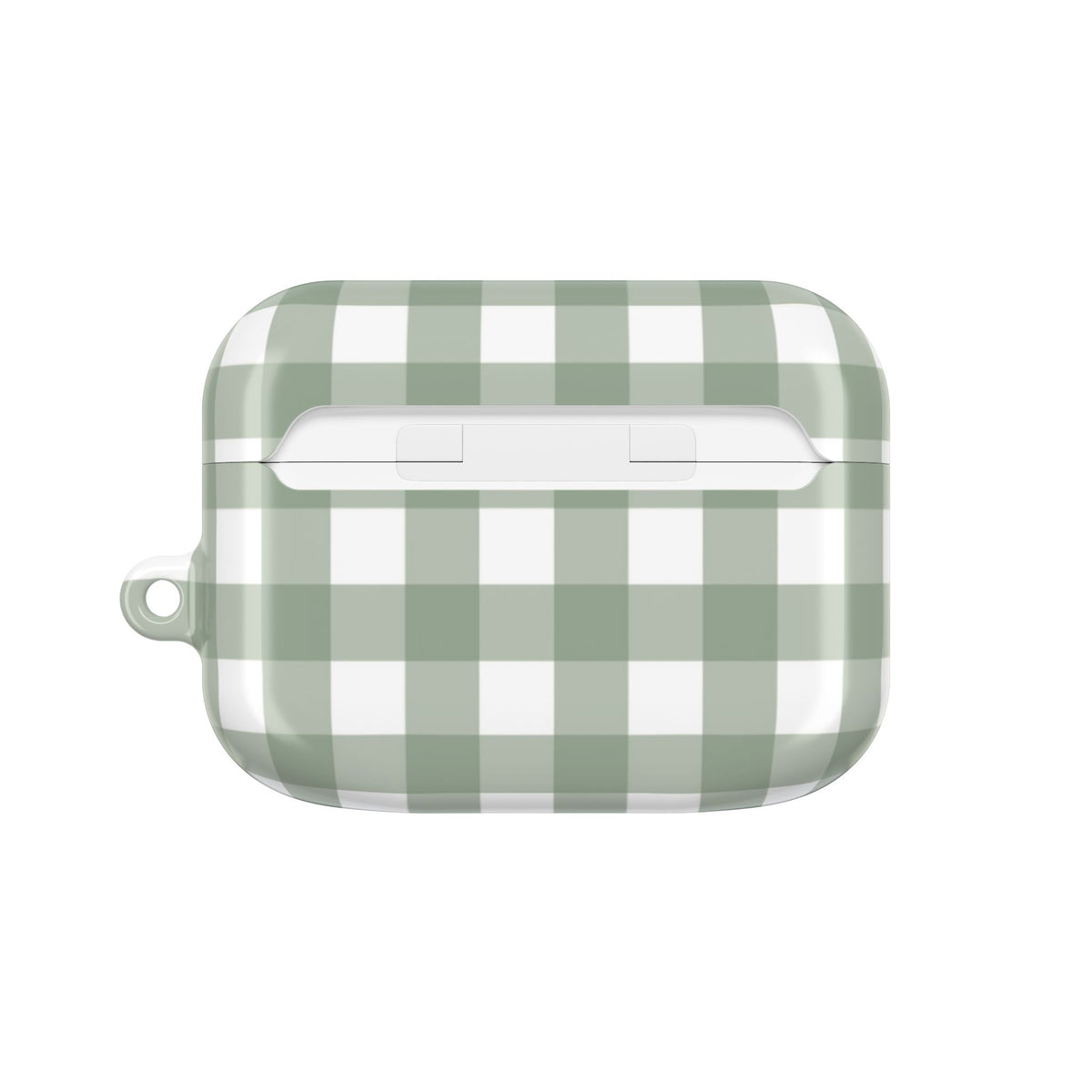 Back of the Sage Gingham AirPods Pro case