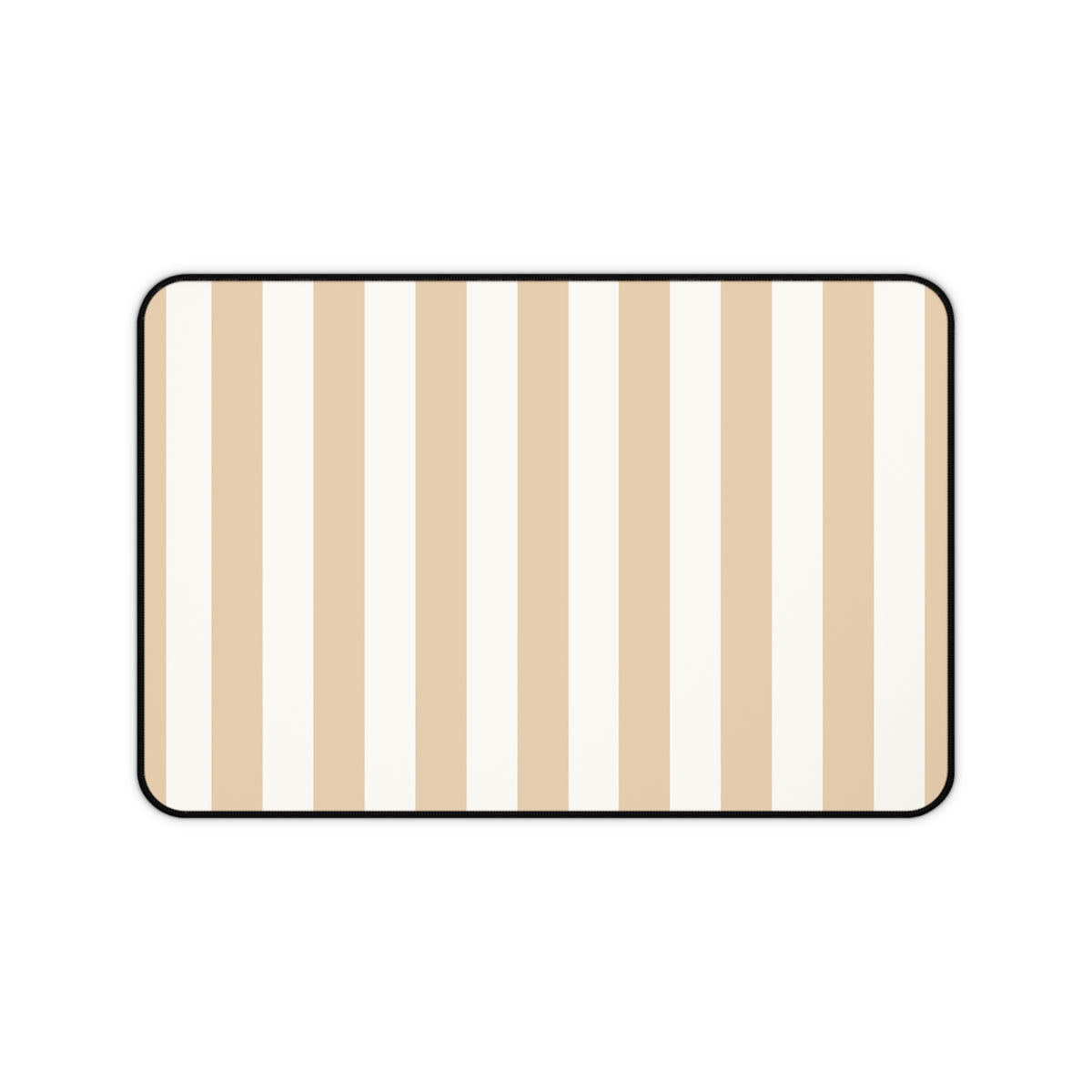 Sand cabana stripe desk mat laid flat