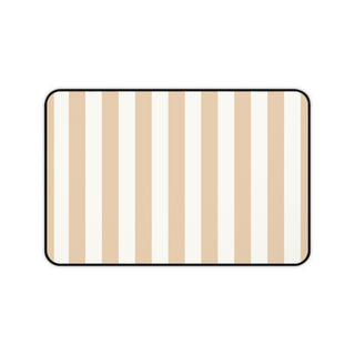 Sand cabana stripe desk mat laid flat