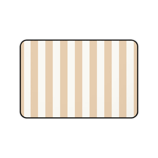 Sand cabana stripe desk mat laid flat