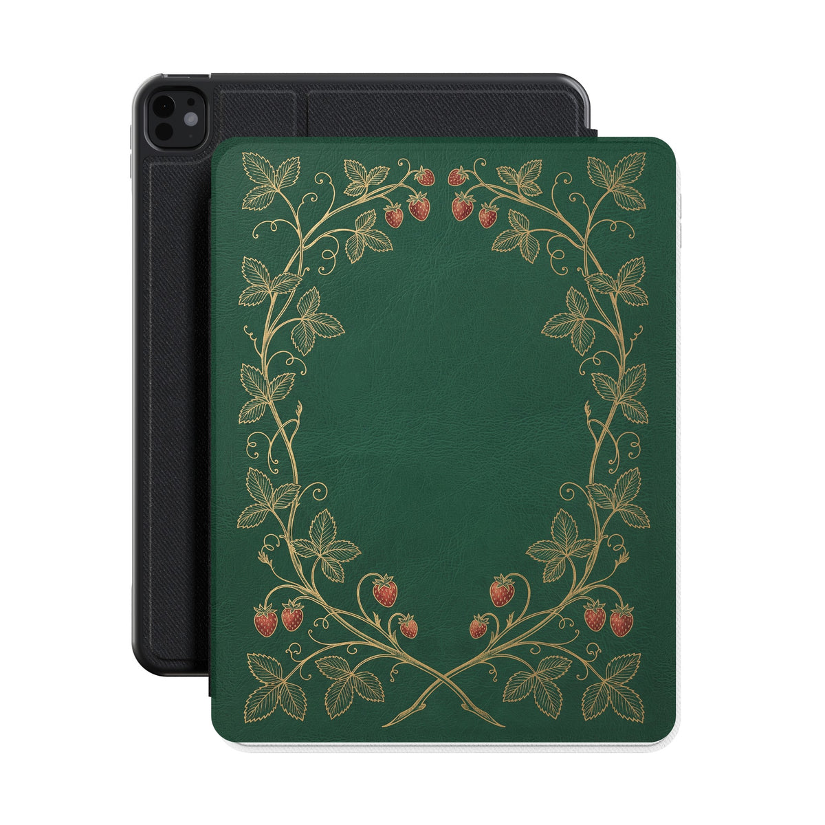 Strawberry Vine iPad case front with iPad Pro