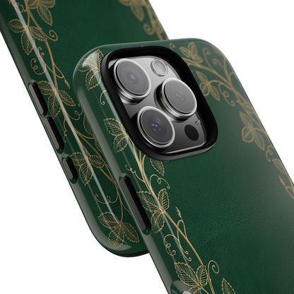 Strawberry Vine tough phone case close-up of camera and print