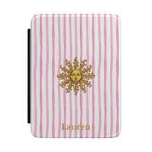 Sunny Striped Pink Kindle Case | Personalized Sun Paperwhite Cover