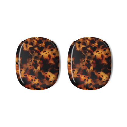 Tortoiseshell AirPods Max ear cup covers, honey and black tortoiseshell pattern