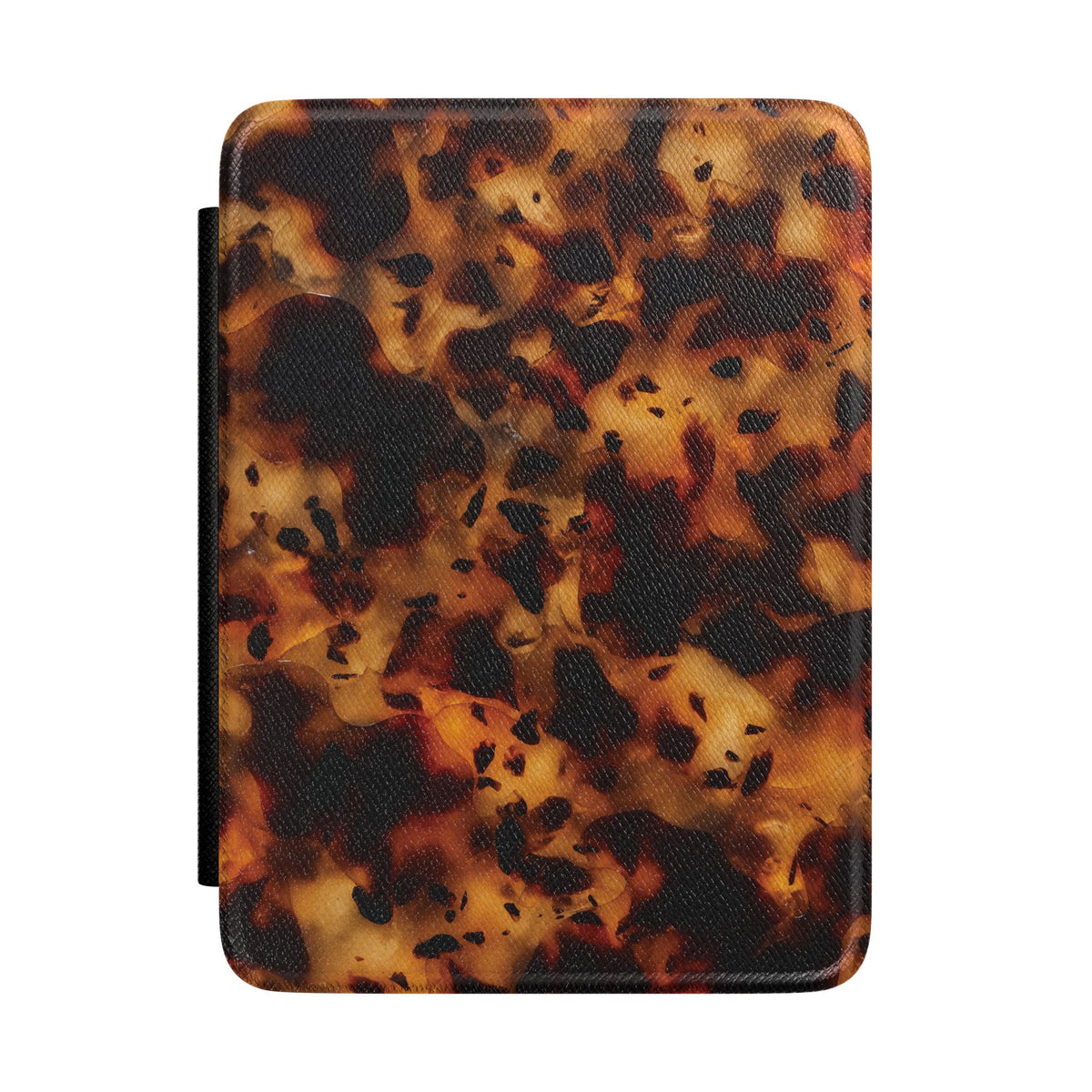 Tortoiseshell Kindle case with amber and dark brown tortoiseshell print