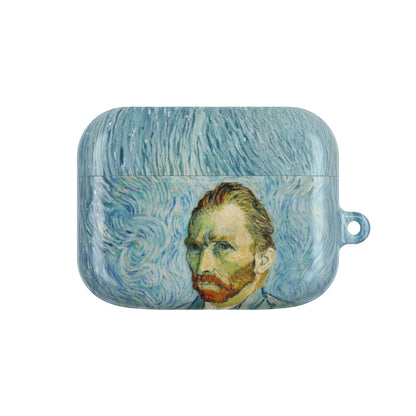 Van Gogh Portrait AirPods case closed front view