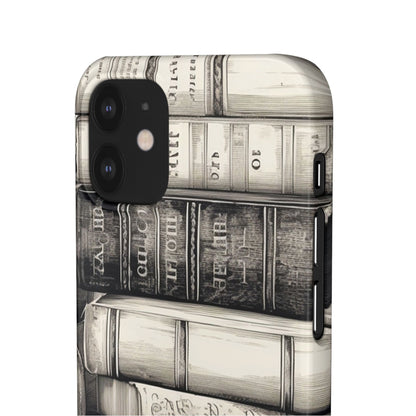 Vintage Books snap phone case on a second iPhone model