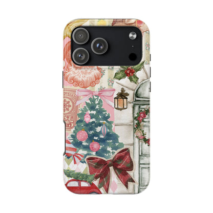 Vintage Christmas tough phone case full back print