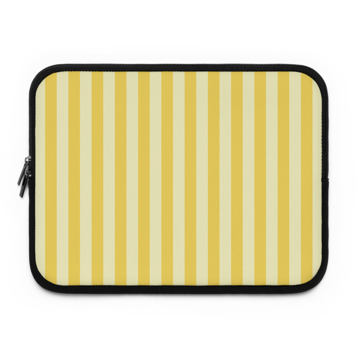 Yellow Cabana Stripe laptop sleeve printed front