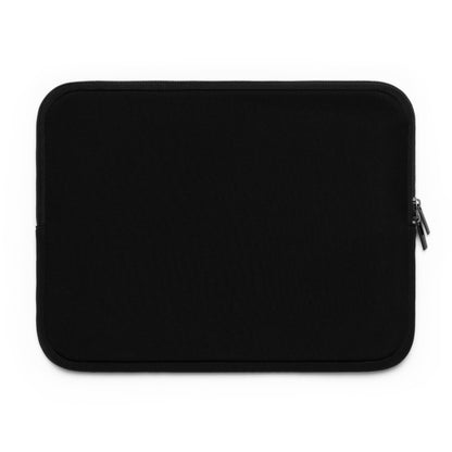 Black back of the Yellow Cabana Stripe laptop sleeve